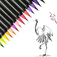 100 Colors Custom Logo Promotional Watercolor Brush Pen Calligraphy Crystal Paint Water Brush Pen