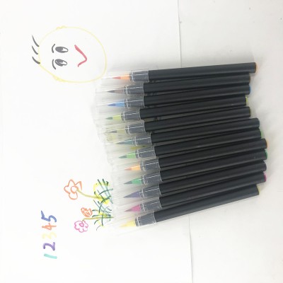 Multi Color Cheap Felt Tip Pen Watercolor Pen Brush For Kids